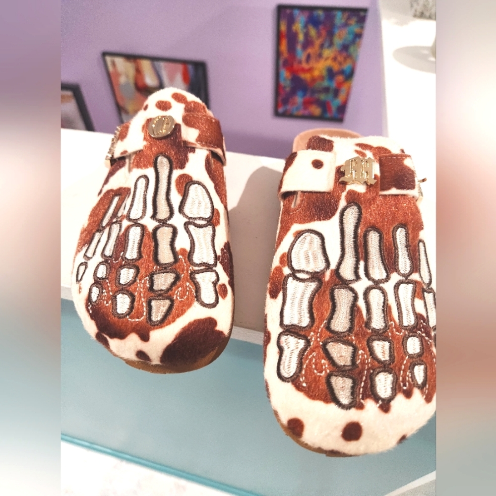 OM NEW YORK,  COWPRINT MULES